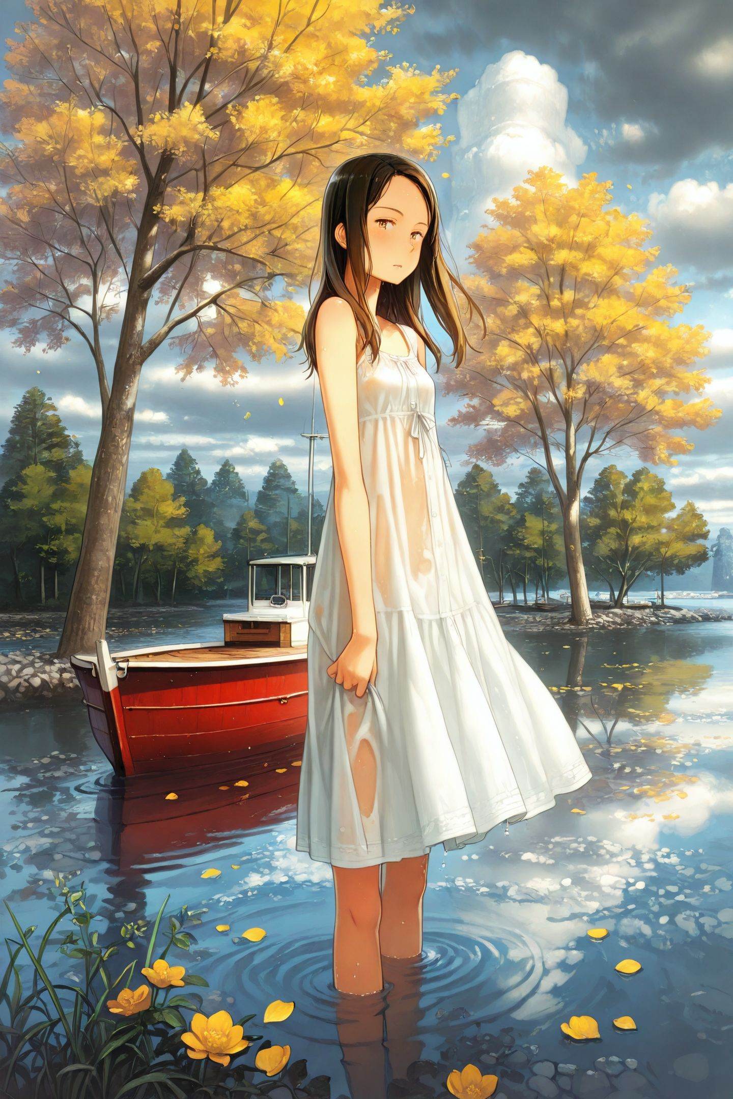 1girl,  solo,  dress on Tensor.Art