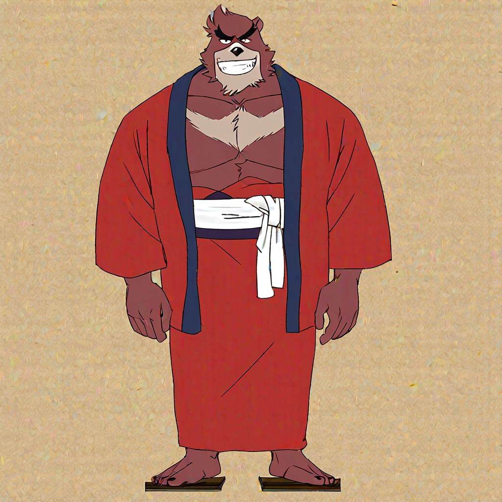 solo male,  kumatetsu,  anthro on Tensor.Art