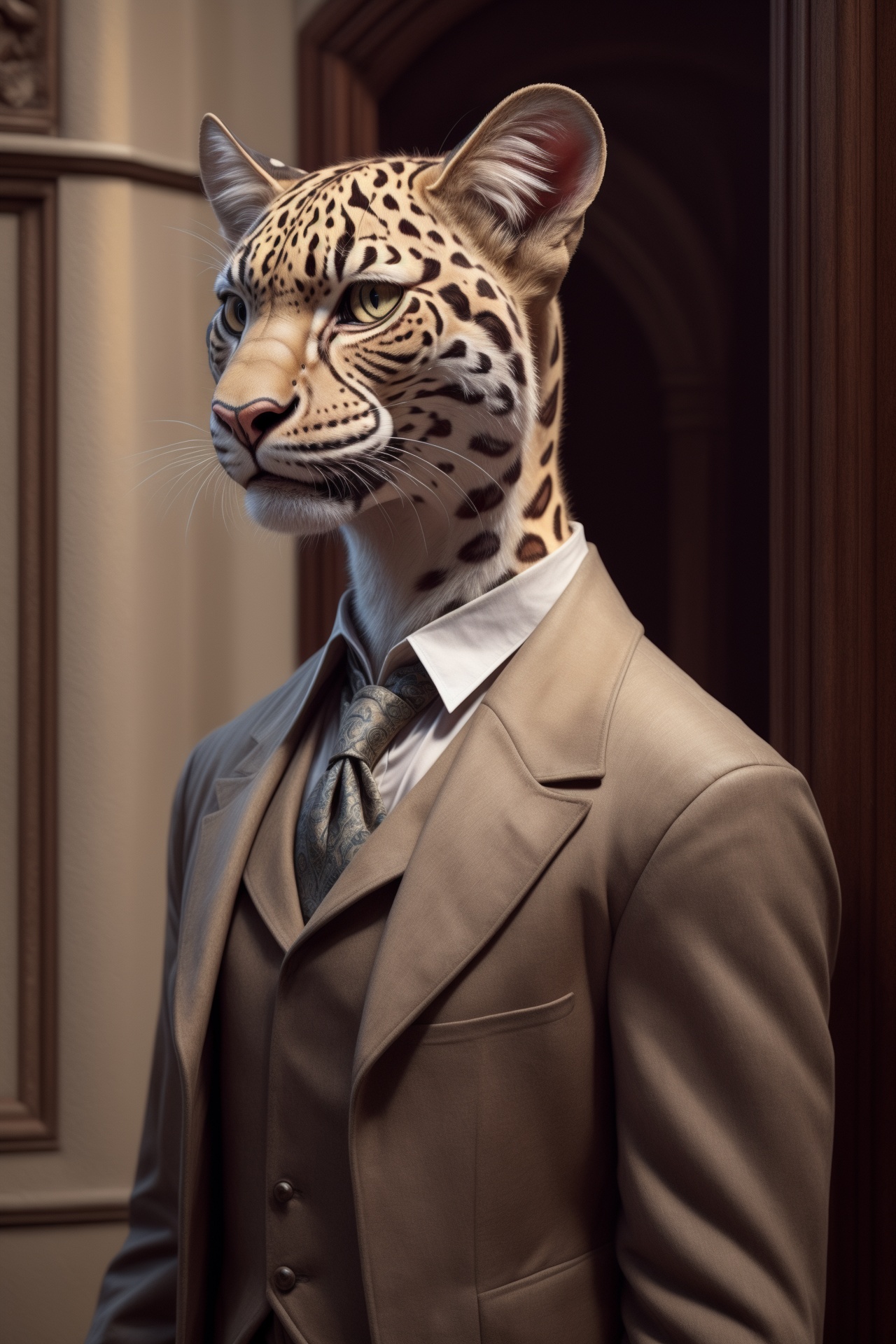 a gentleman_ocelot,  ocelot,  (realistic) on Tensor.Art