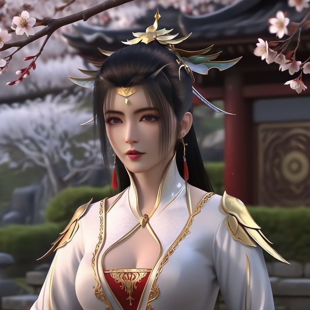 <lora:840-DA-XL-元龙-林秀:0.8>, (,1girl, ,best quality, ),,  ,ultra realistic 8k cg,, ,masterpiece, (( , )),, ,   plum blossoms,    ,,  (cleavage),,  (), ,,