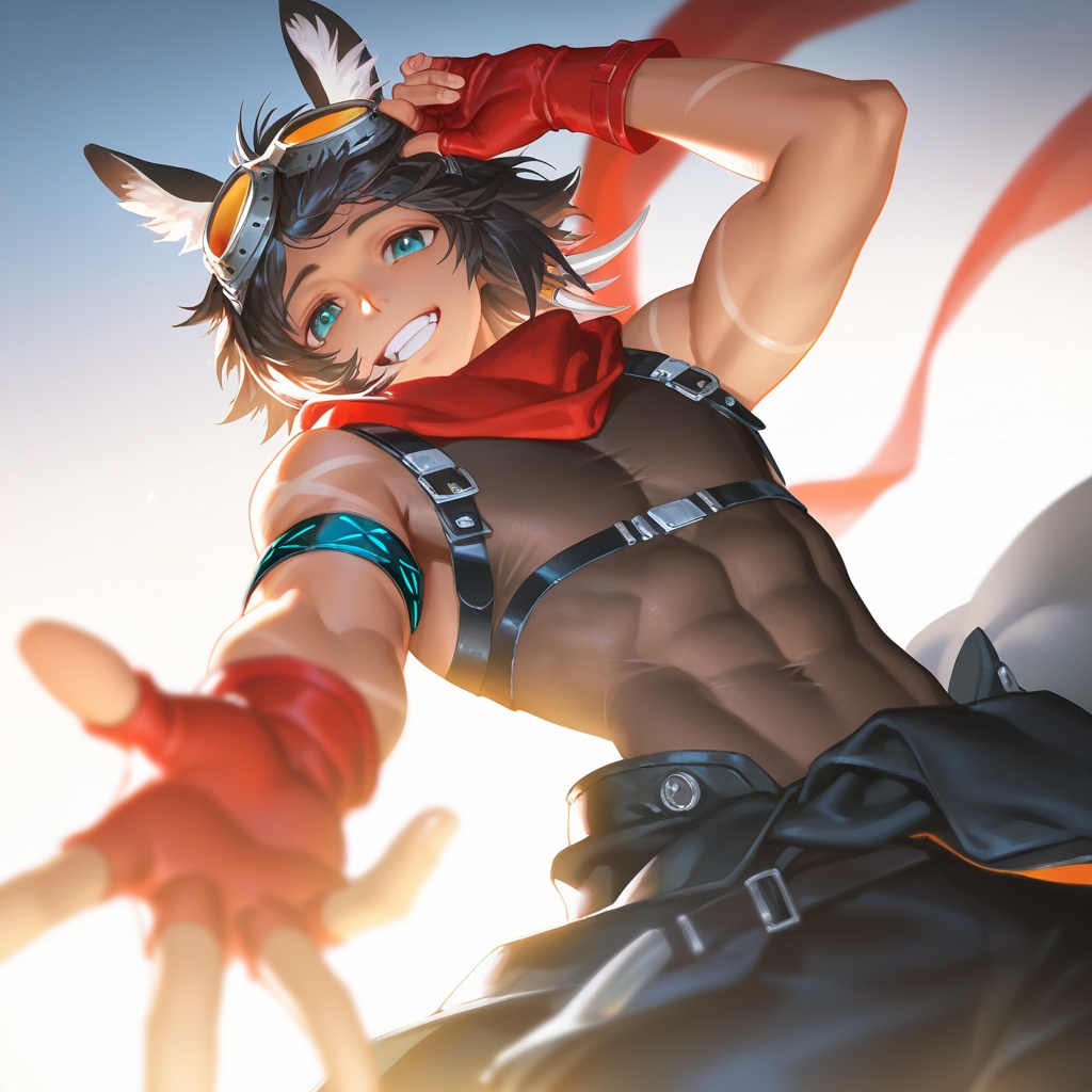 1boy,  courier \(arknights\),  courierarknights on Tensor.Art