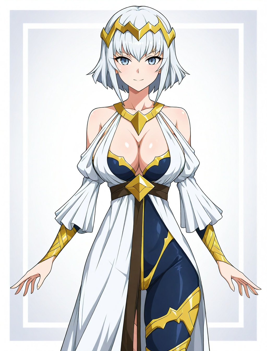 carmeara,  darkness heels,  white dress on Tensor.Art