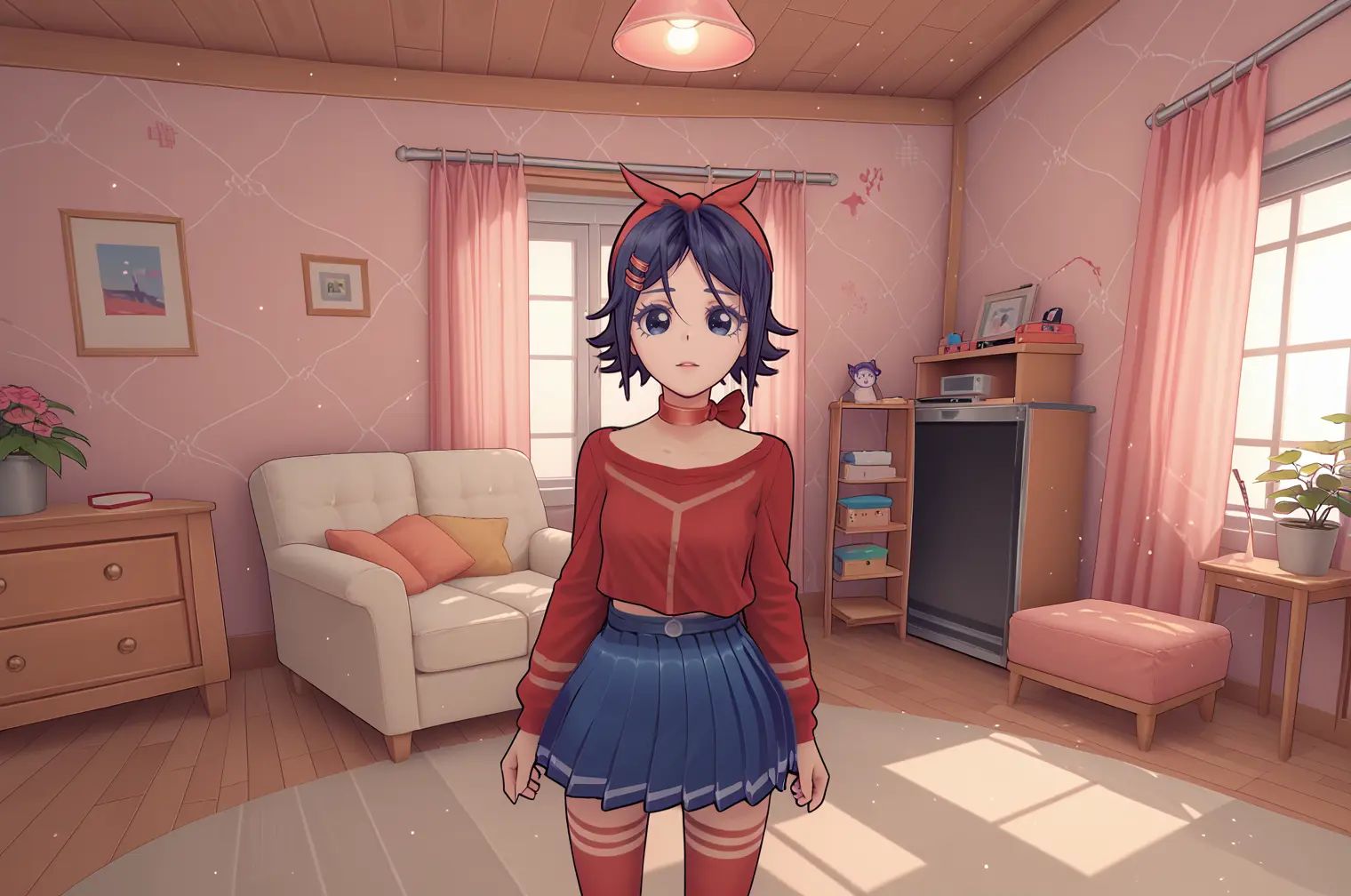 ShortHairMita,  hair bow,  short hair on Tensor.Art