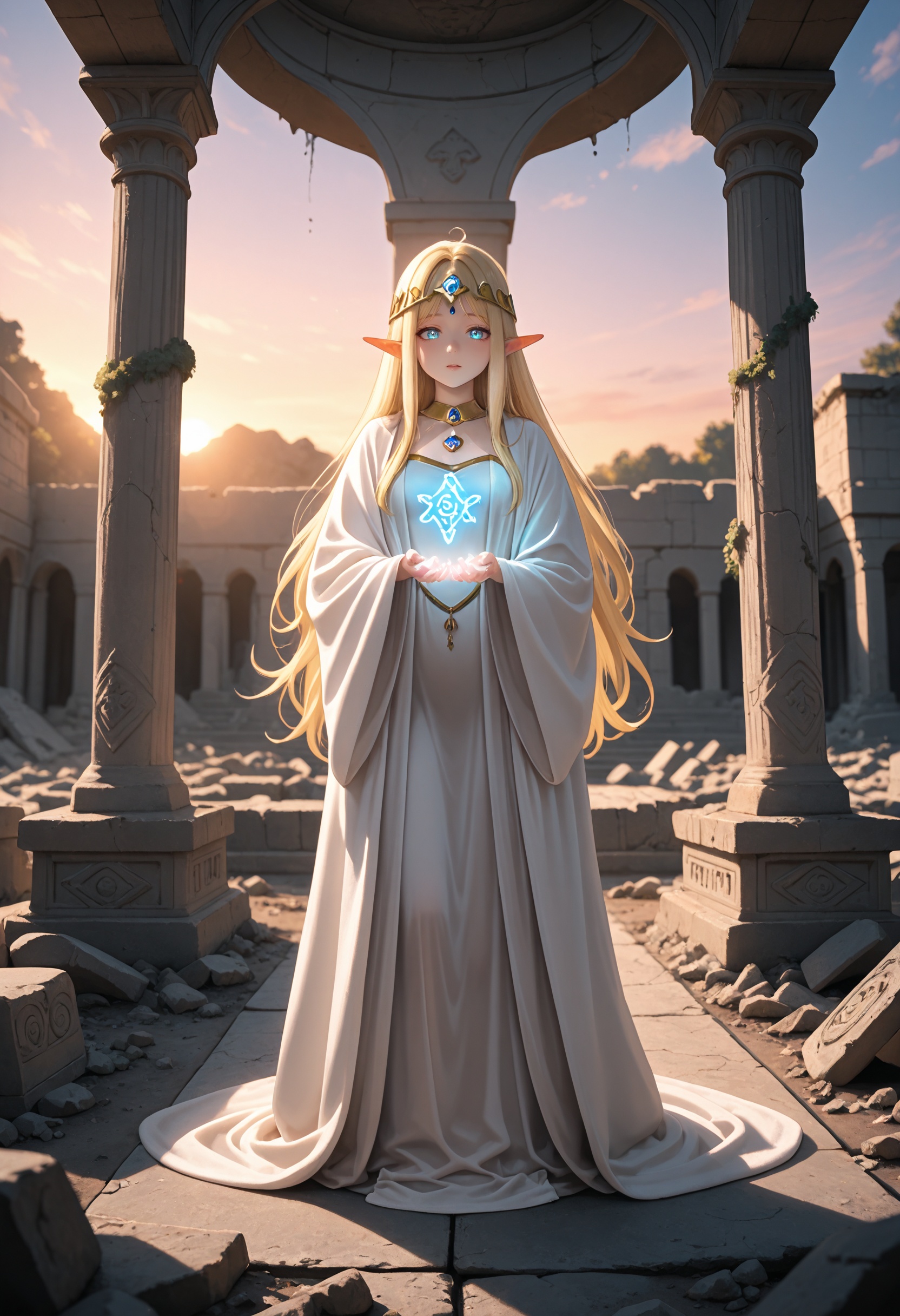 masterpiece,  best quality,  elven priestess on Tensor.Art
