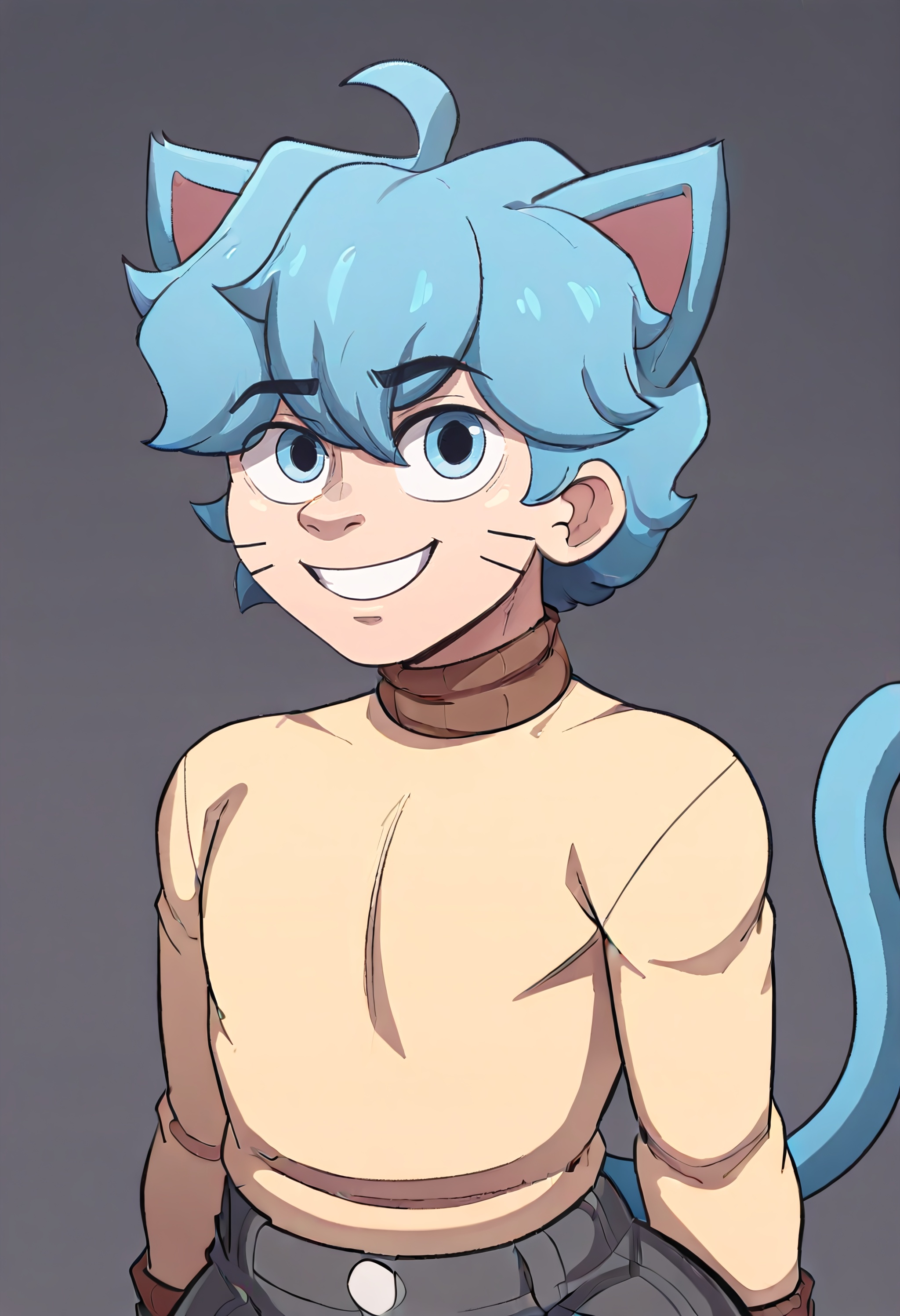 Gumball Watterson,  1boy,  male focus on Tensor.Art