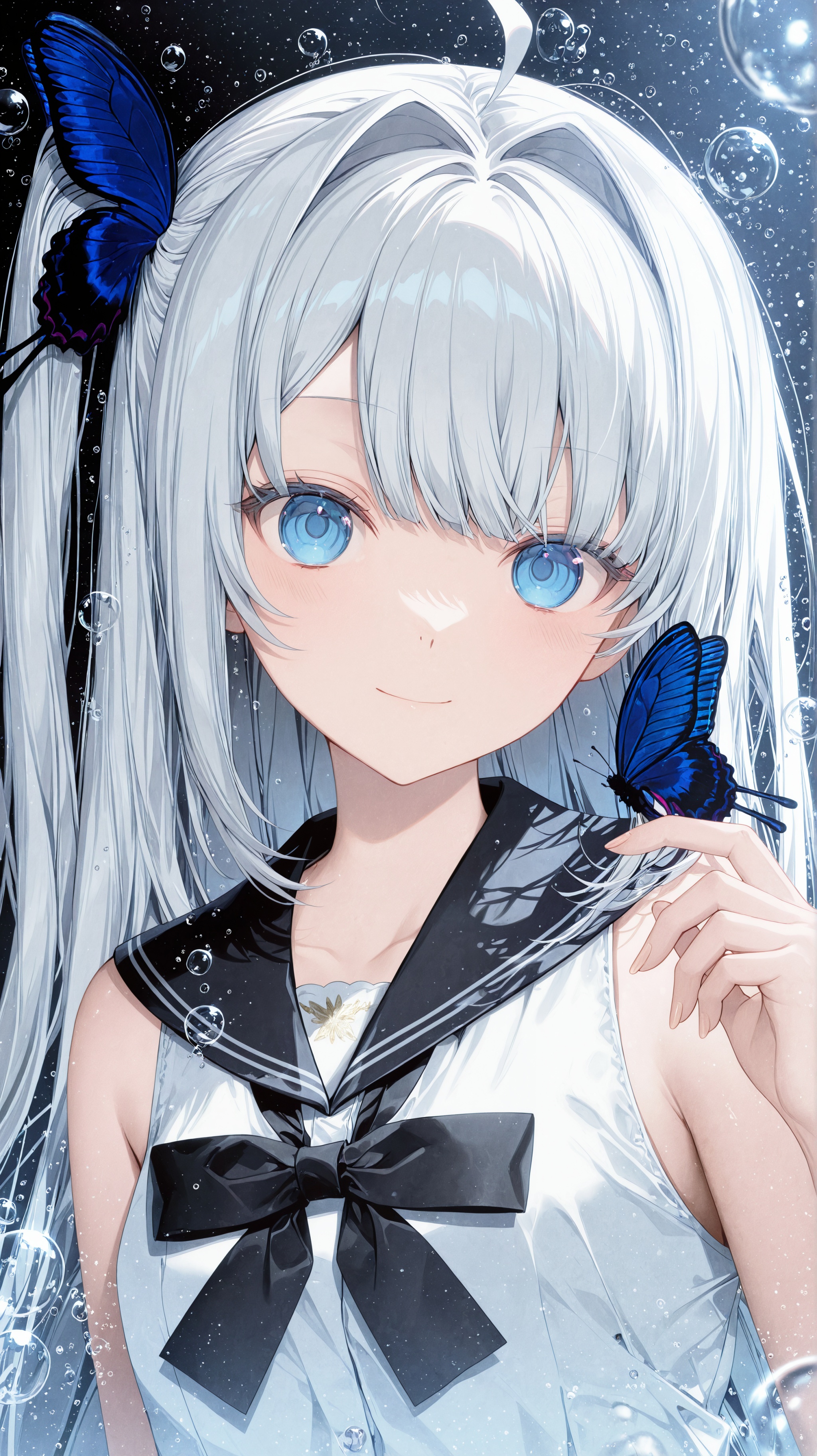 1girl,  ahoge,  black bow on Tensor.Art