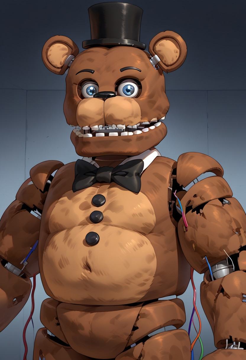withered Freddy,  Brown fur,  blue eyes on Tensor.Art