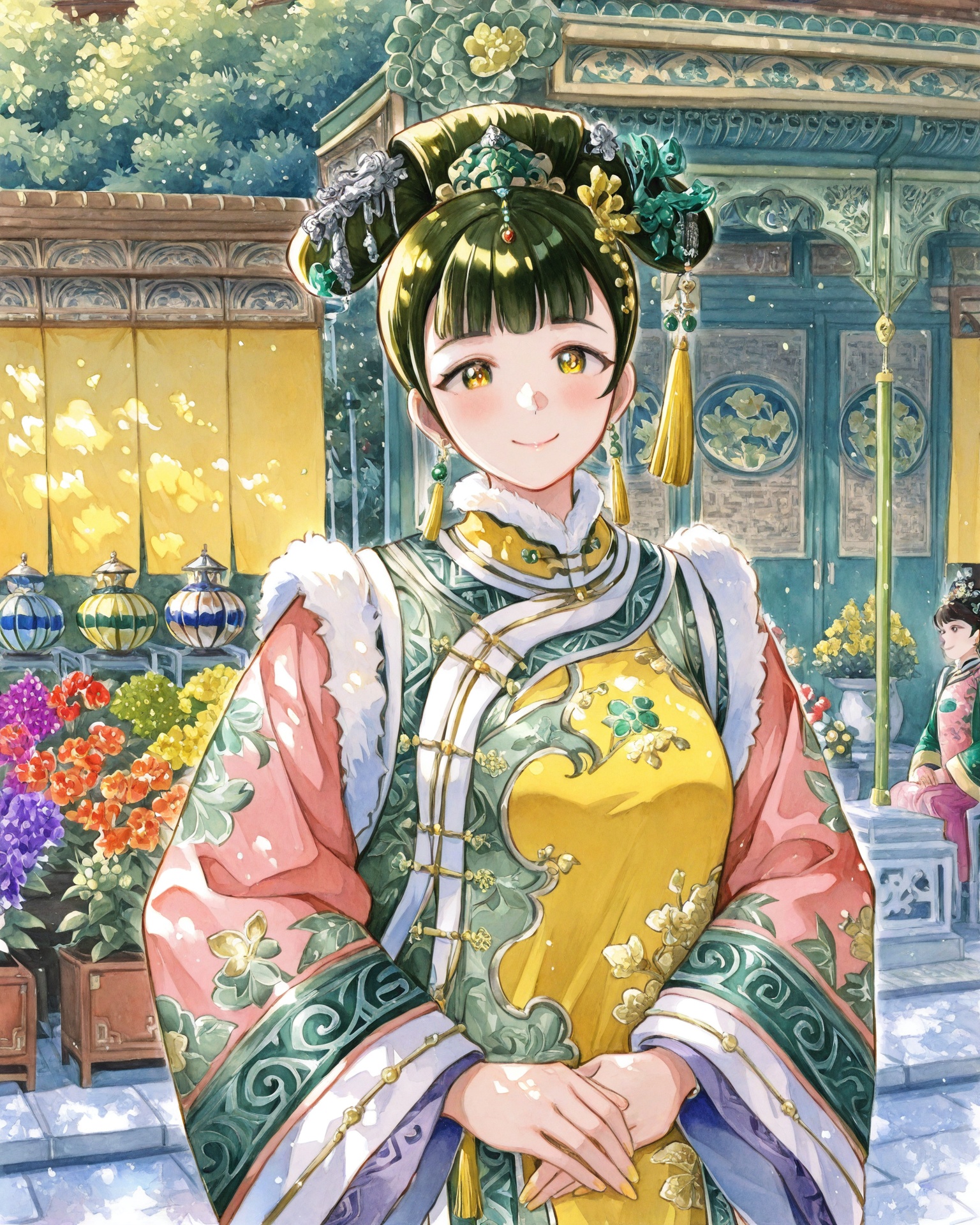 1girl,  winqingfa,  winqingfa clothing on Tensor.Art