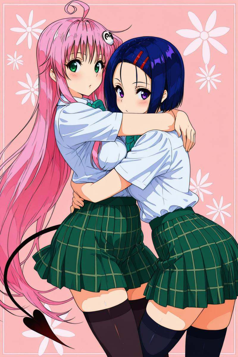 lala satalin deviluke,  haruna sairenji,  2girls on Tensor.Art