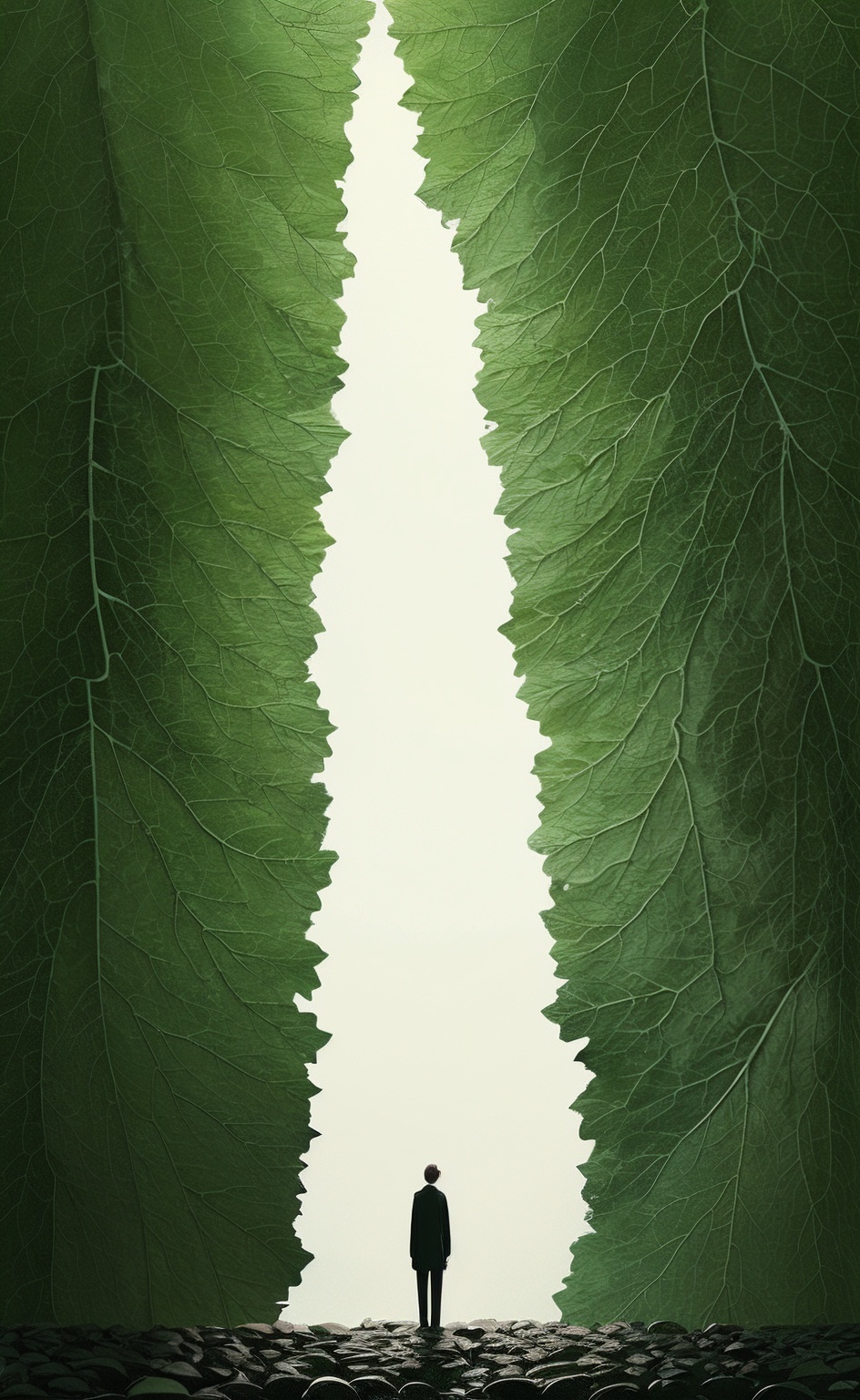 miluo_chahualv, standing, 1other, solo, green theme, wide shot, leaf, ambiguous gender, from behind, plant<lora:艺术插画_sd1.5-lora-v1.0:0.8>