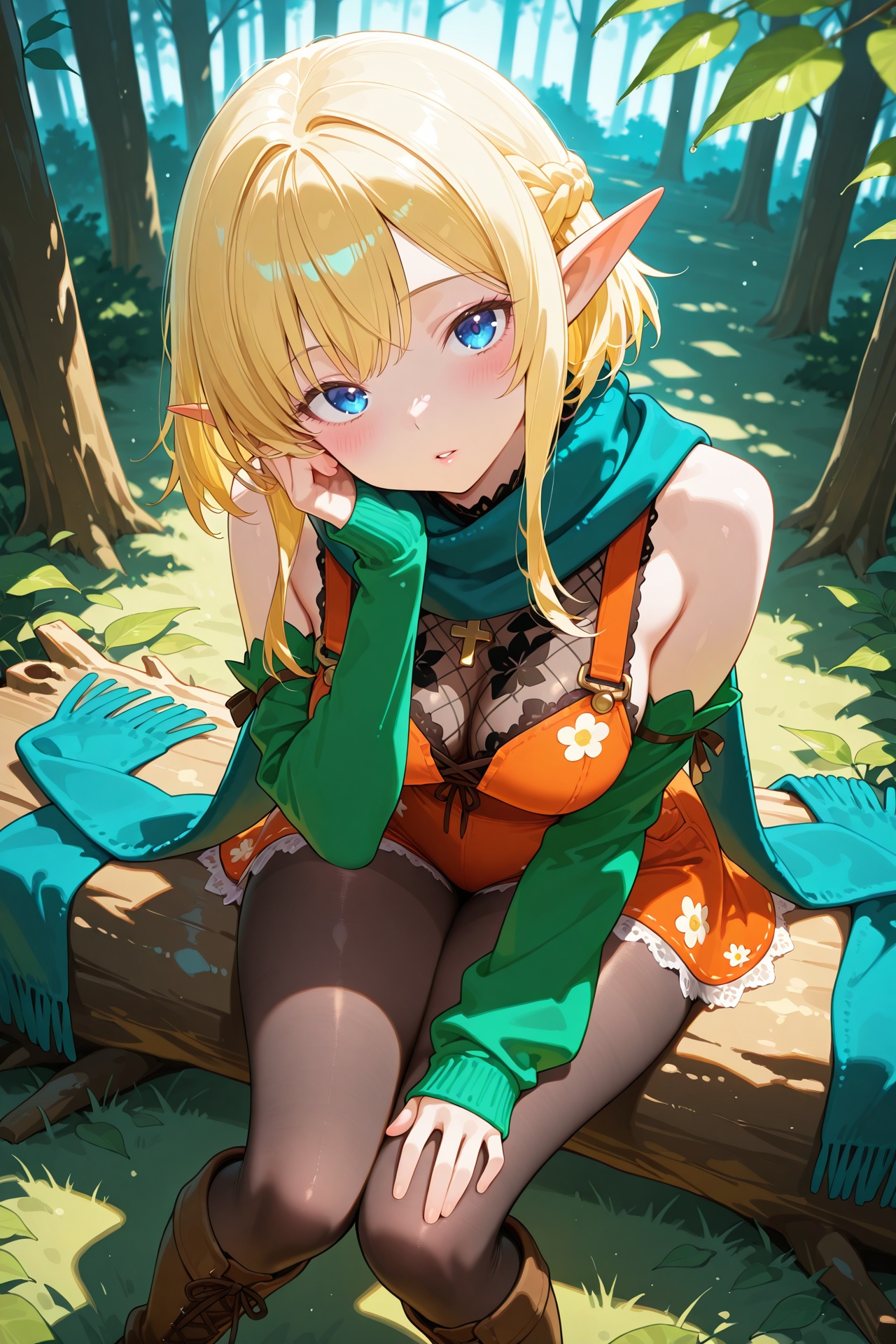 1girl,  solo,  elf girl on Tensor.Art