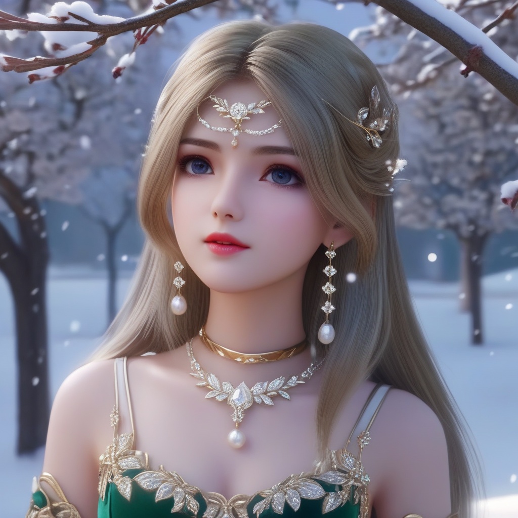 <lora:837-DA-XL-斗罗大陆-千仞雪-幼年:0.8>, (,1girl, ,best quality, ),,  picture-perfect face,   clean, masterpiece,     cinematic lighting, cinematic bloom, fantasy,  , unreal, science fiction, ((,1girl, pov,))(((,tree, 1girl, full moon,snowing,snow ,solo,     solo focus,  long_hair, looking_at_viewer,  )))  (rich:1.4,)     prestige, luxury, jewelry, diamond, gold, pearl, gem, sapphire, ruby, emerald, intricate detail, delicate pattern, charming, alluring, seductive, erotic, enchanting, hair ornament, necklace, earrings, bracelet, ,(sit),