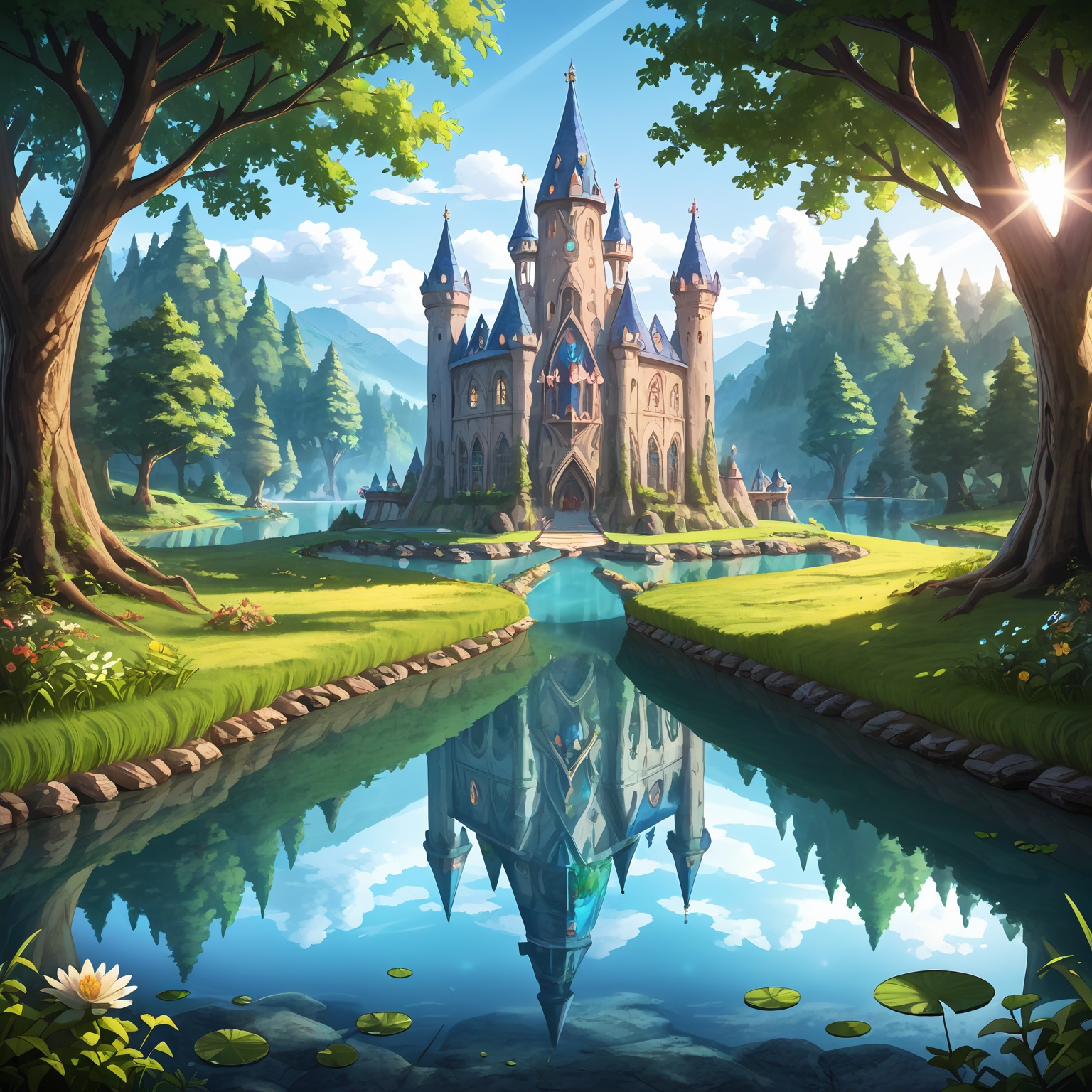 (beautiful fantasy landscape),  ((very detailed)),  sharp focus on Tensor.Art