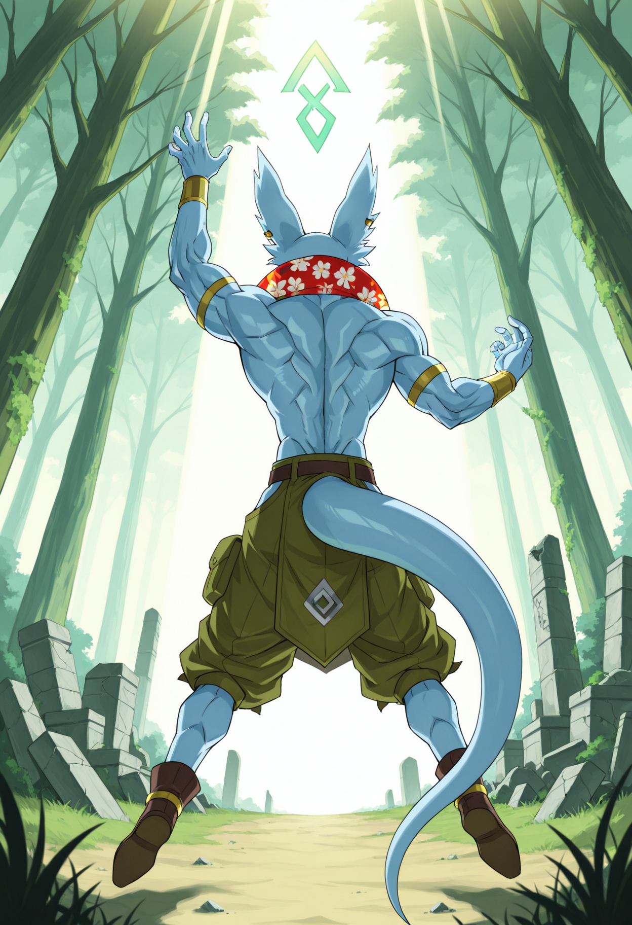 db_whirus,  hawaiian shirt,  cargo shorts on Tensor.Art