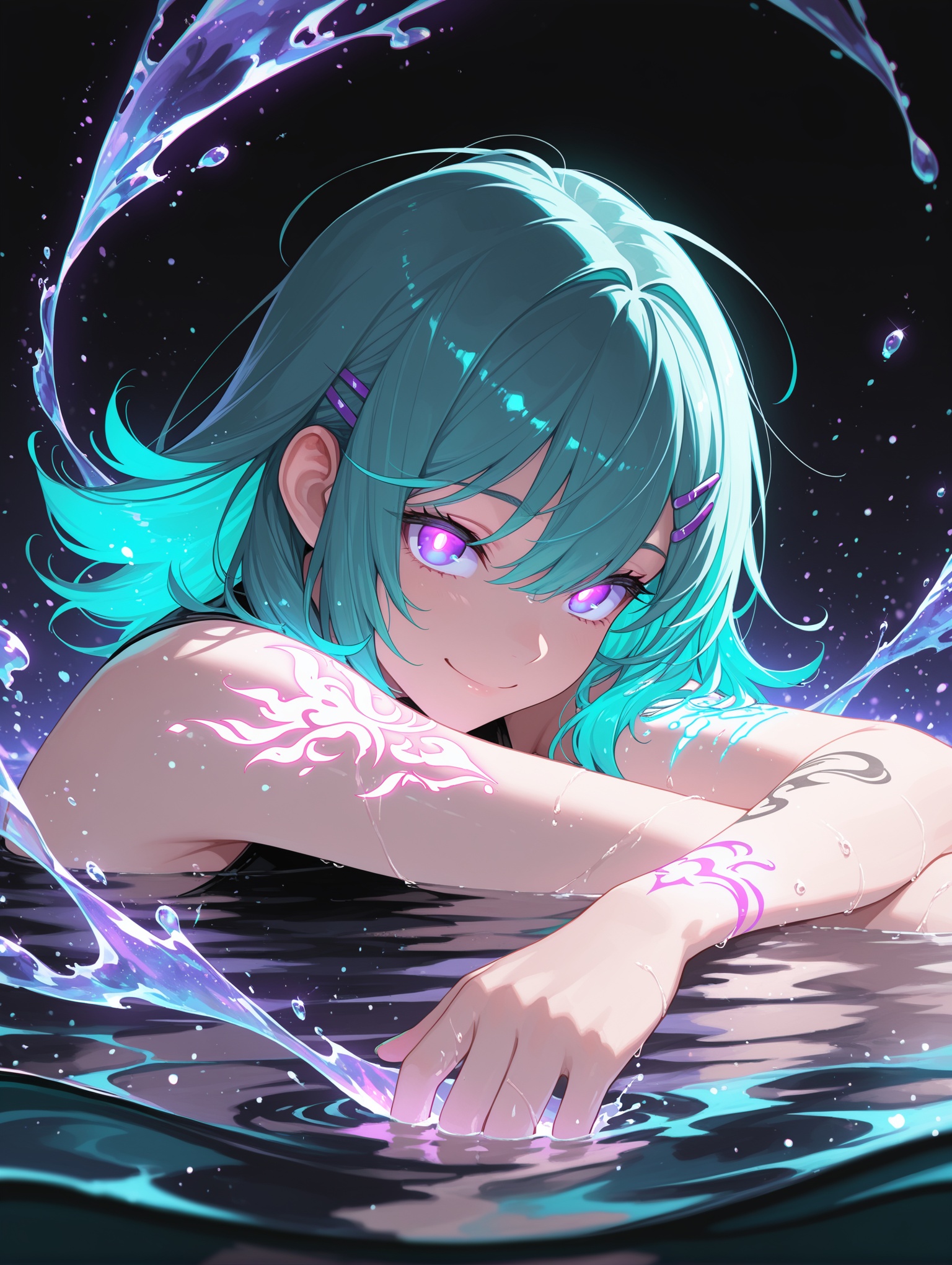 1girl,  long hair,  medium hair on Tensor.Art