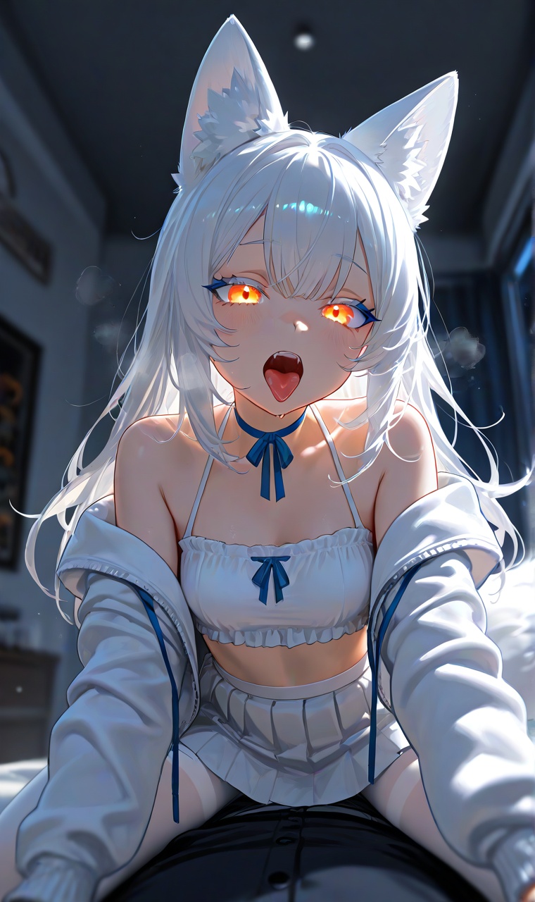 1girl,  fox girl,  black fox ears on Tensor.Art