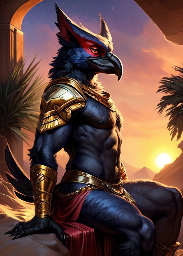 solo male ((nargacuga,  beak)), on Tensor.Art