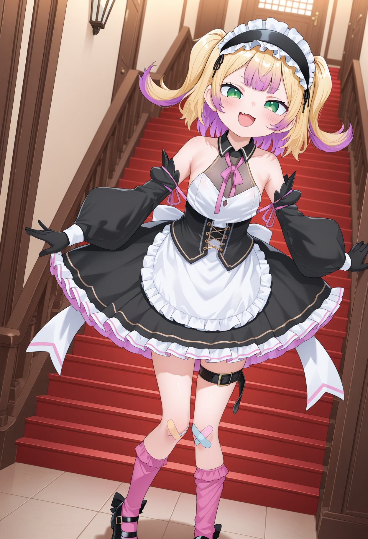 wakarase_choro,  blonde hair,  multicolored hair on Tensor.Art