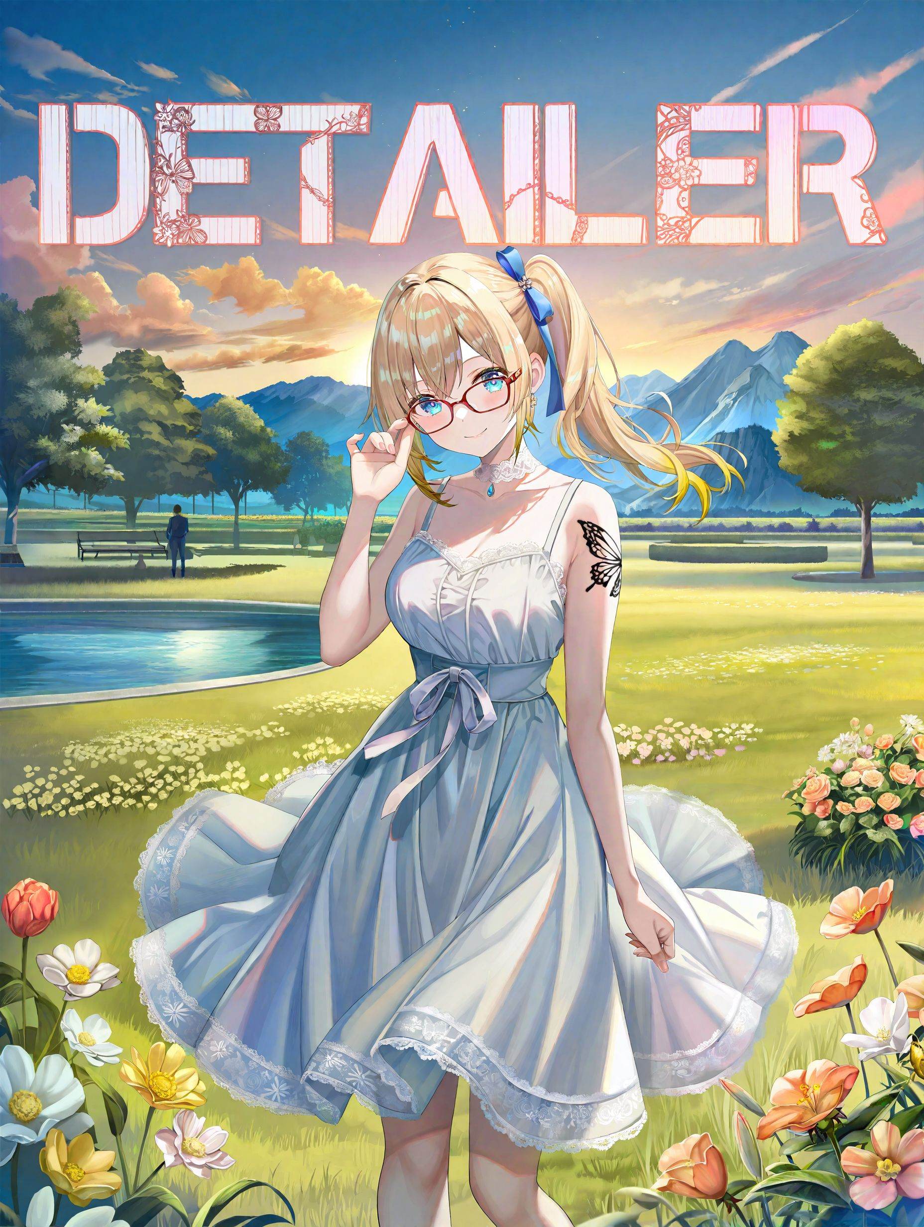 1girl,  side ponytail,  blue eyes on Tensor.Art