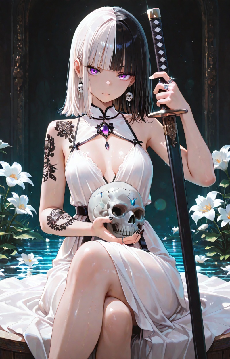 1girl,  weapon,  solo on Tensor.Art