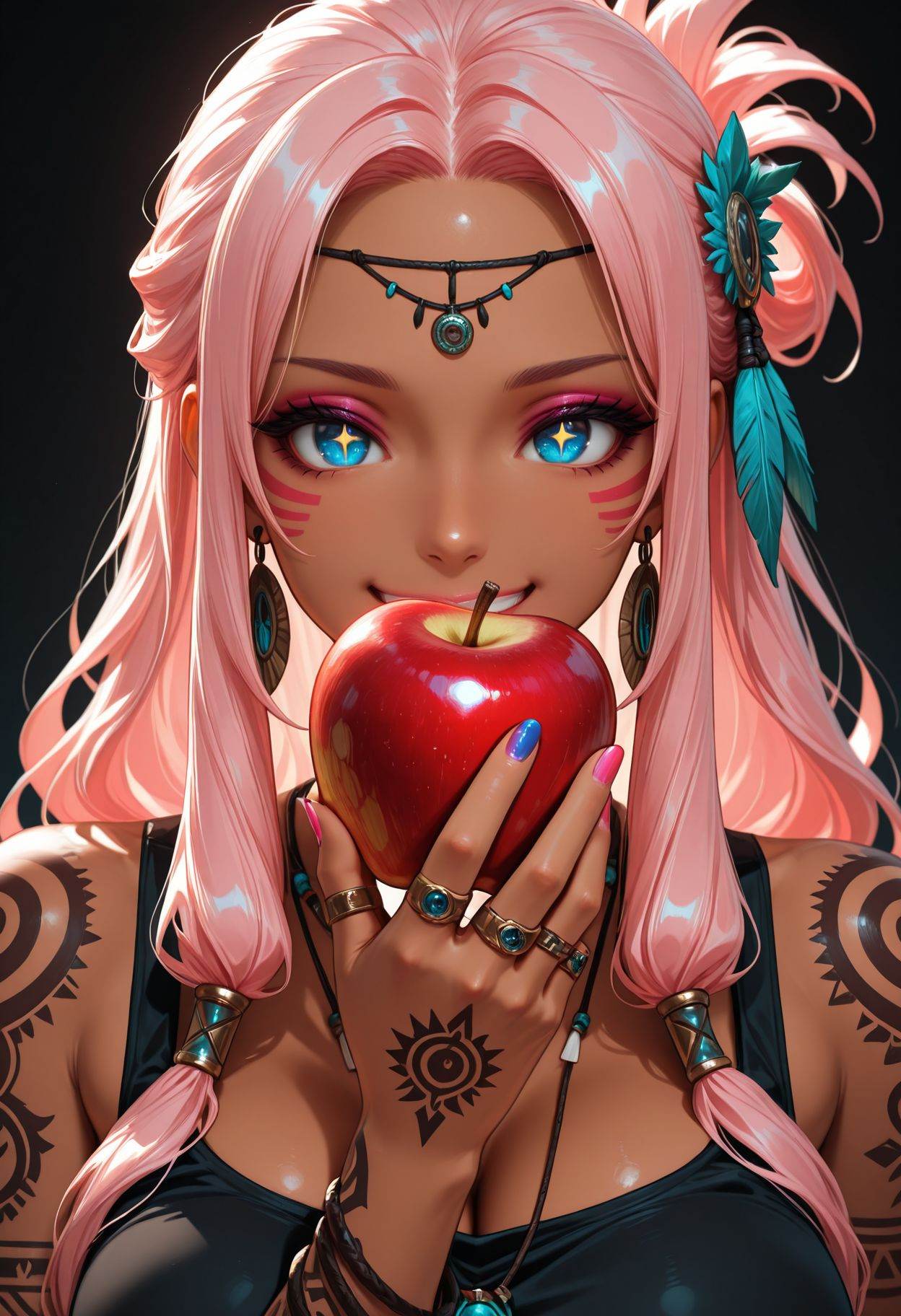 Smooth_Quality,  1girl,  glossy lipstick on Tensor.Art