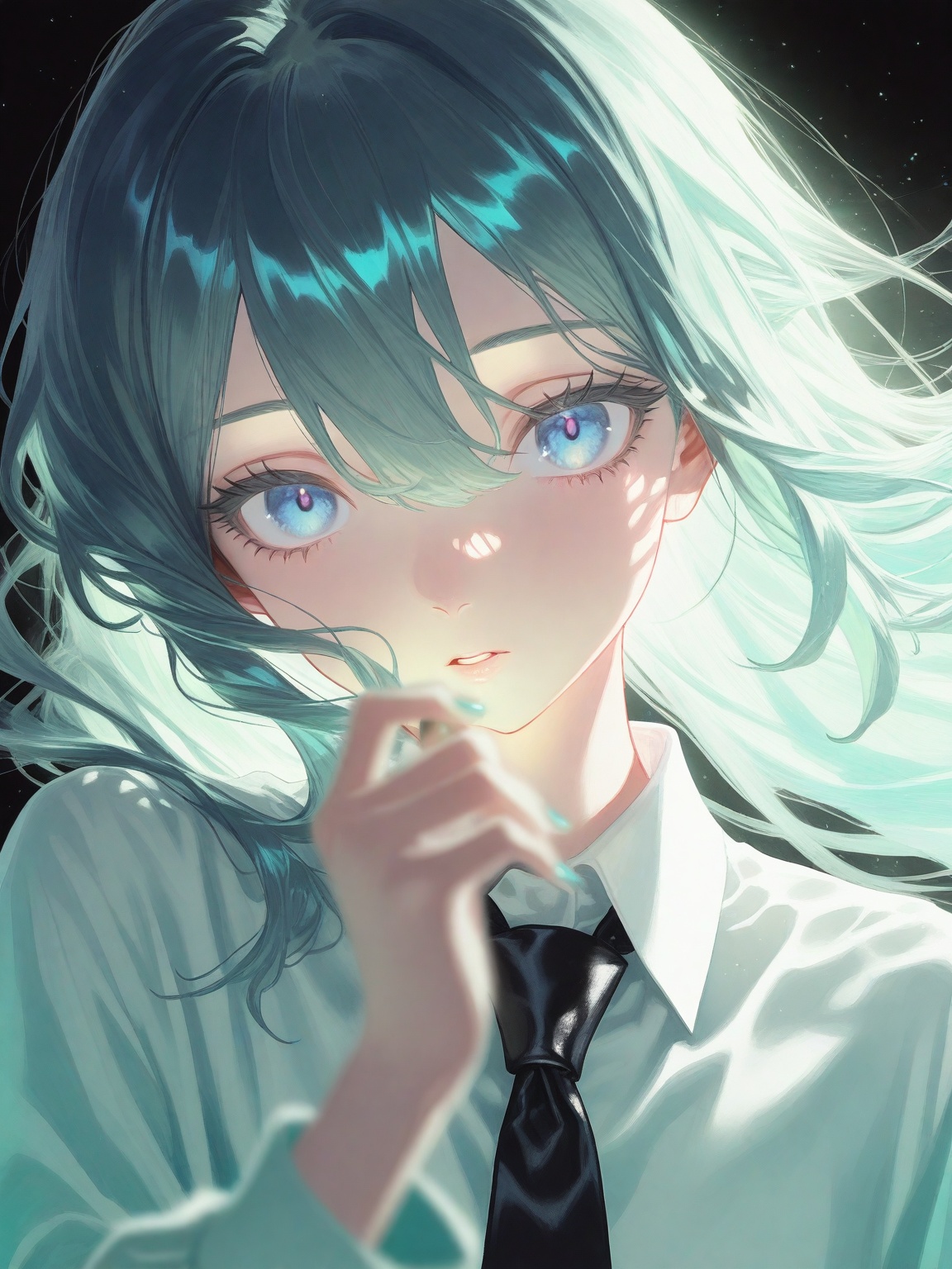 1girl,  simple background,  depth of field on Tensor.Art