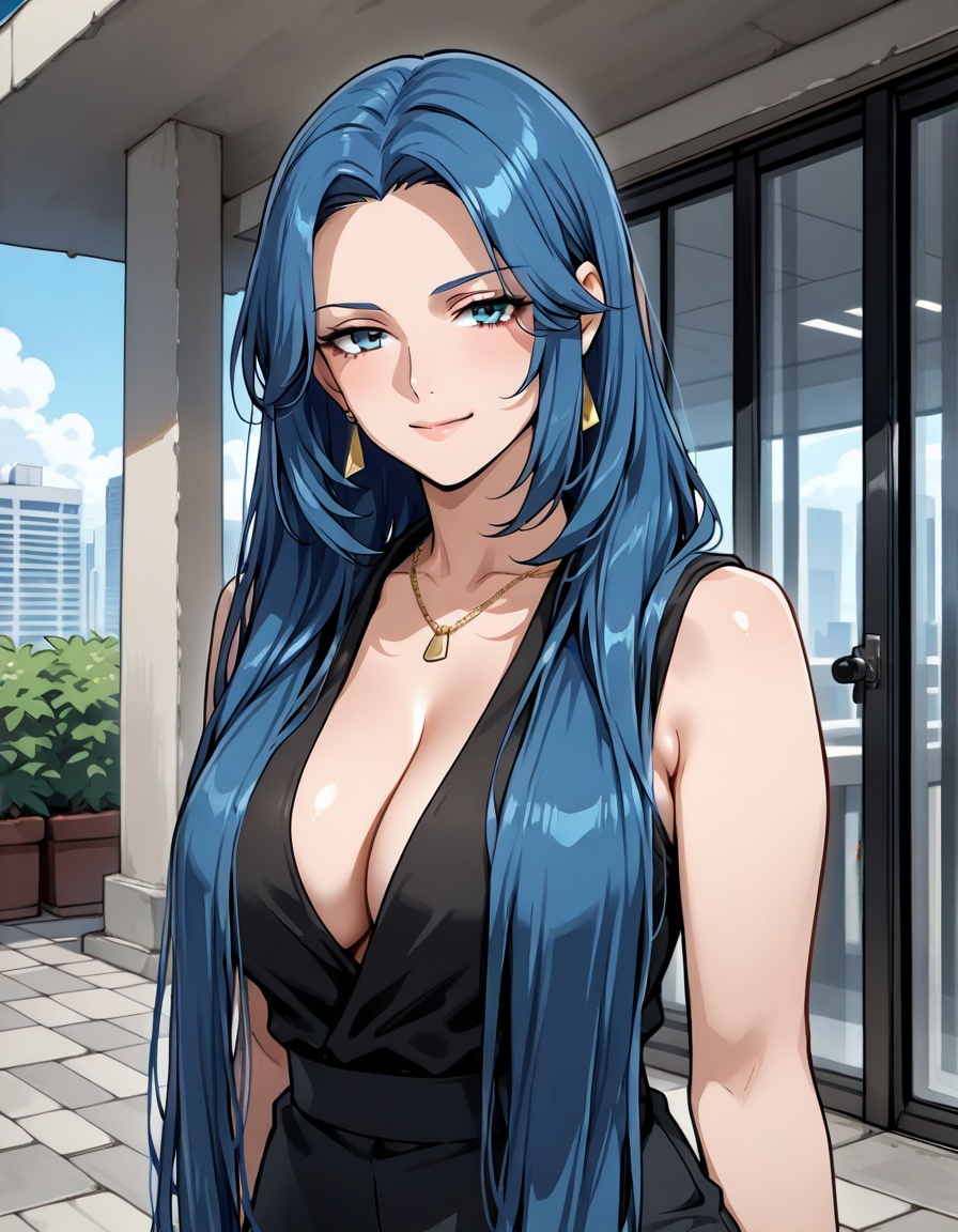 Leona Heidern,  smile,  female_solo on Tensor.Art