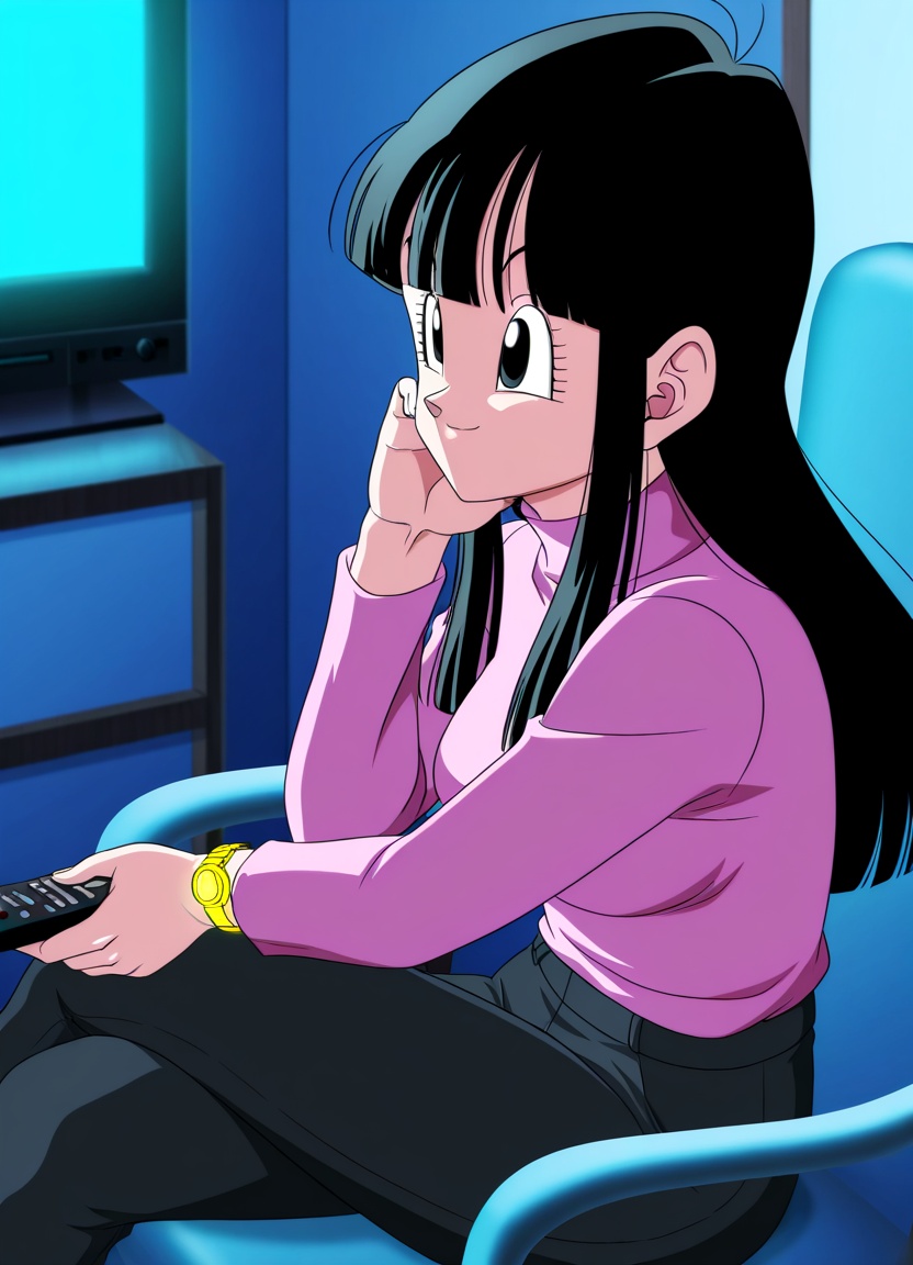 chi-chi \(dragon ball\),  1girl,  smile on Tensor.Art