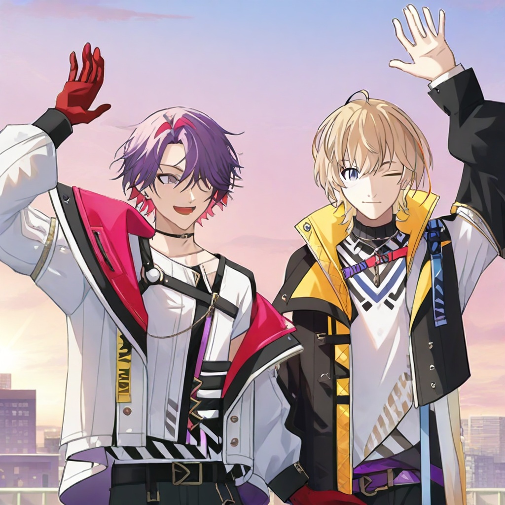 furawatarai,  2boys,  belt on Tensor.Art