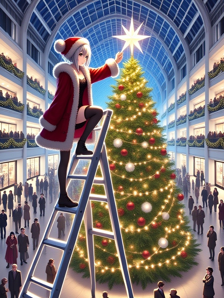 masterpiece,  best quality,  christmas tree with festive lights on Tensor.Art