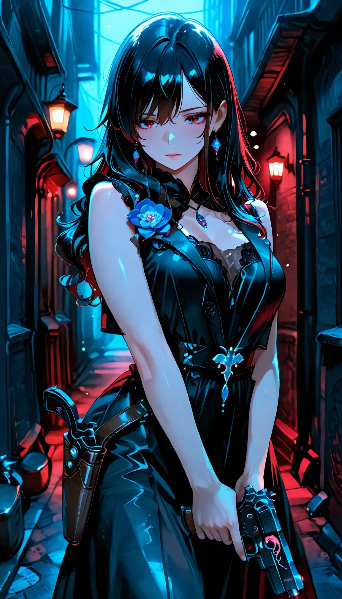 black hair,  , on Tensor.Art
