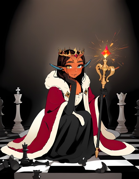 b1ngd4k,  1girl,  queen of chess on Tensor.Art