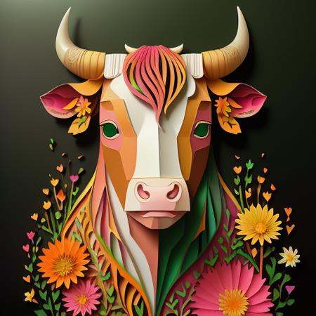 paper-cut craft,  no-frame,  no-mask on Tensor.Art