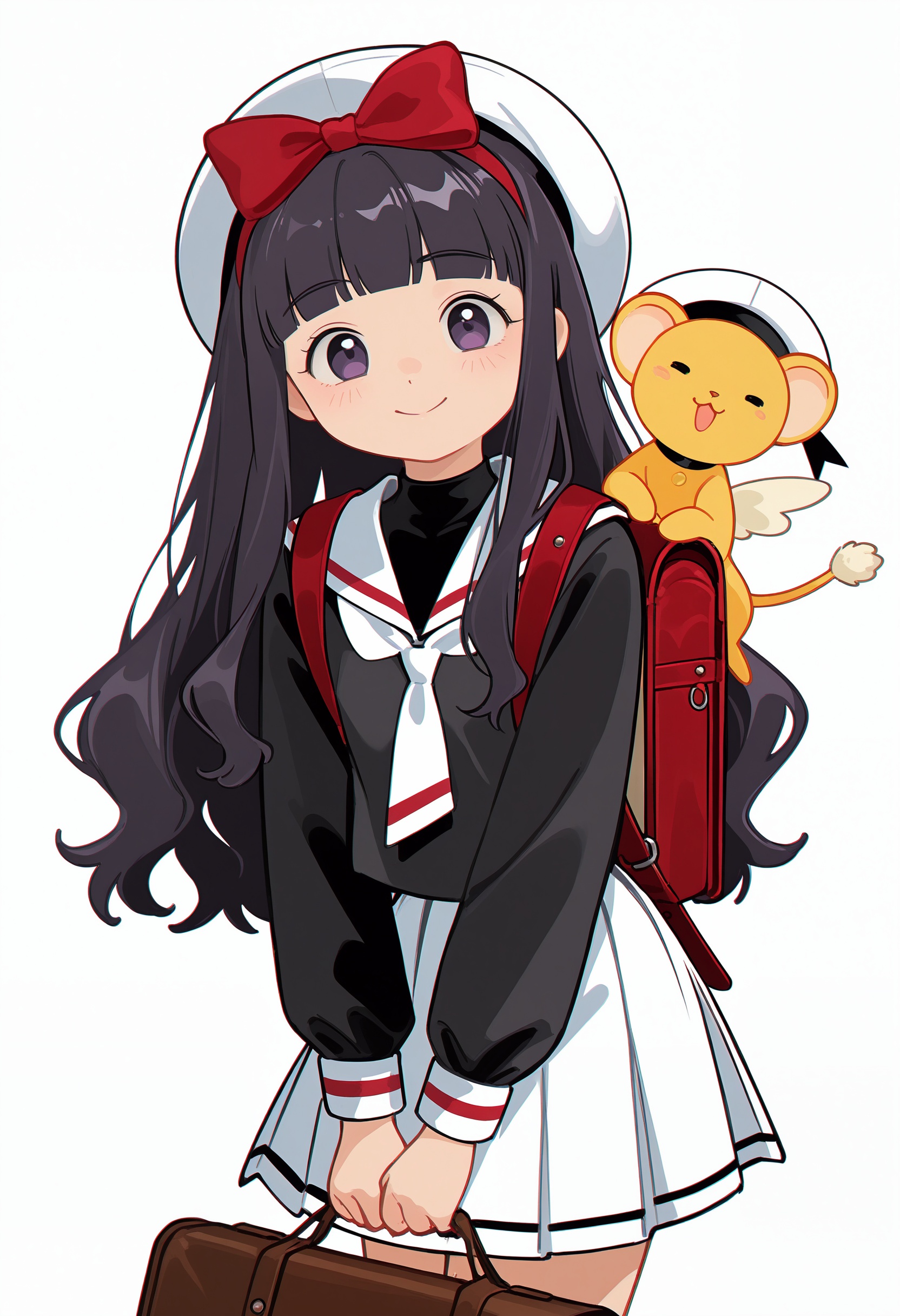 daidouji tomoyo,  1girl,  tomoeda elementary school uniform on Tensor.Art