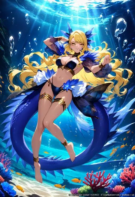 1girl,  Vritra,  blonde hair on Tensor.Art