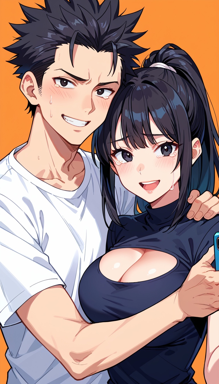1boy,  18 years old,  1 girl on Tensor.Art
