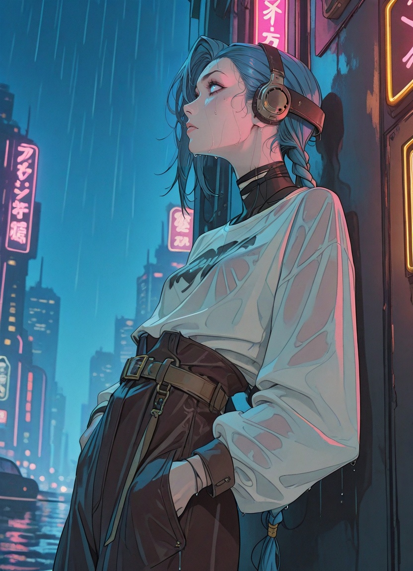 1girl,  solo,  arcane jinx on Tensor.Art