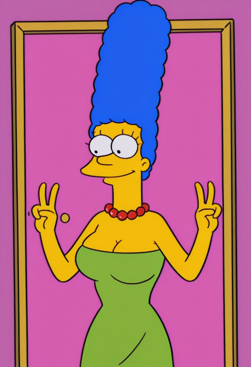 zzmargesimpsonzz,  1girl,  blue hair on Tensor.Art