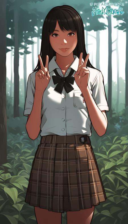 1girl,  looking at viewer,  schoolgirl uniform on Tensor.Art