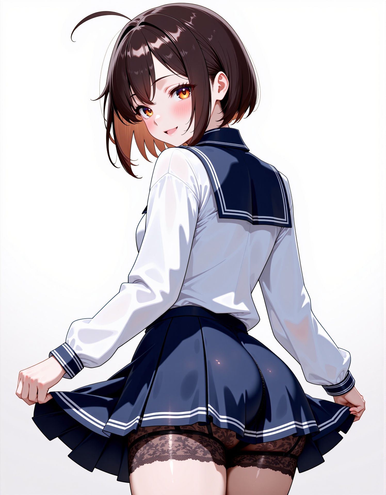 1girl,  brown hair bob cut,  smile on Tensor.Art