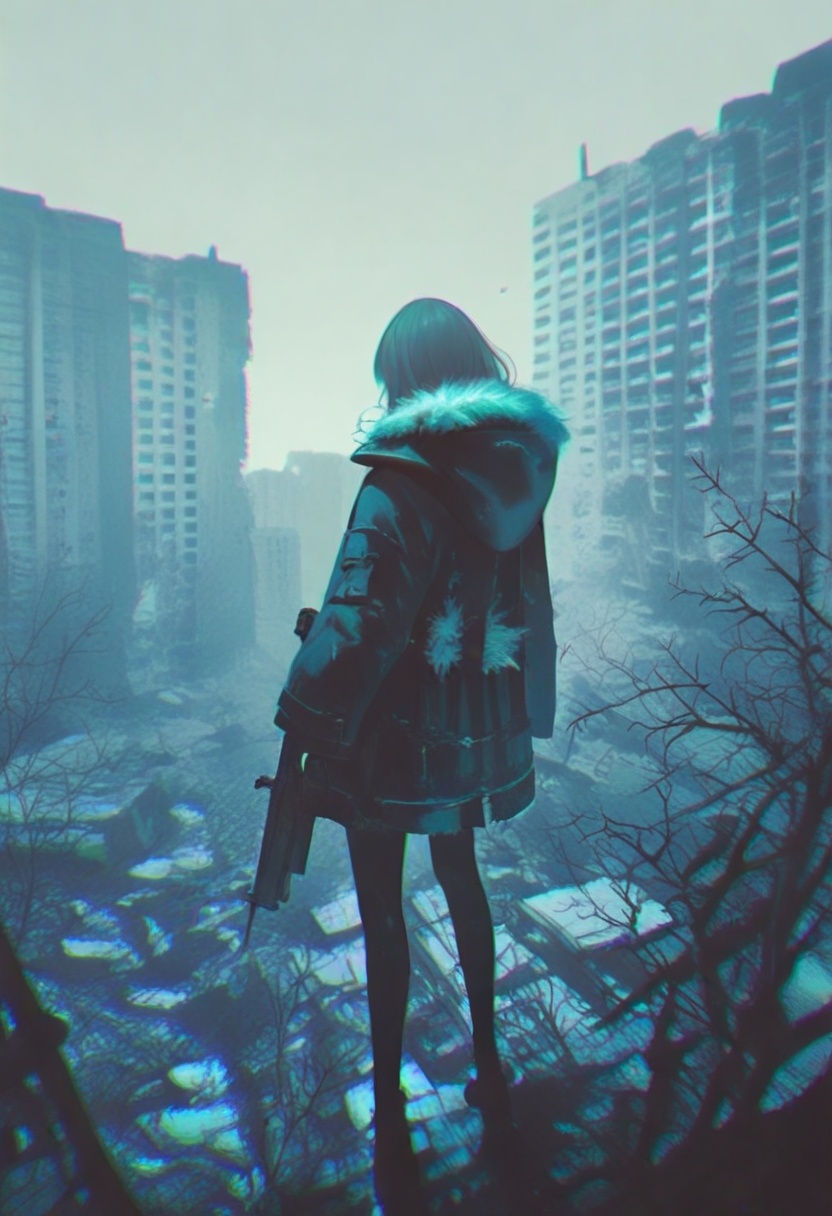 1girl,  ruins,  solo on Tensor.Art