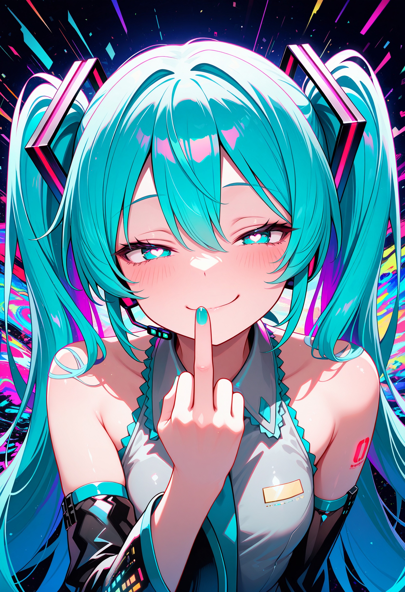 lazypos,  Hatsune Miku,  colorful on Tensor.Art