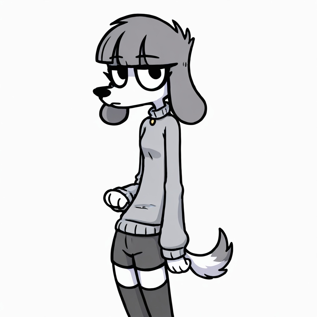 1girl,  gray hair,  short hair on Tensor.Art