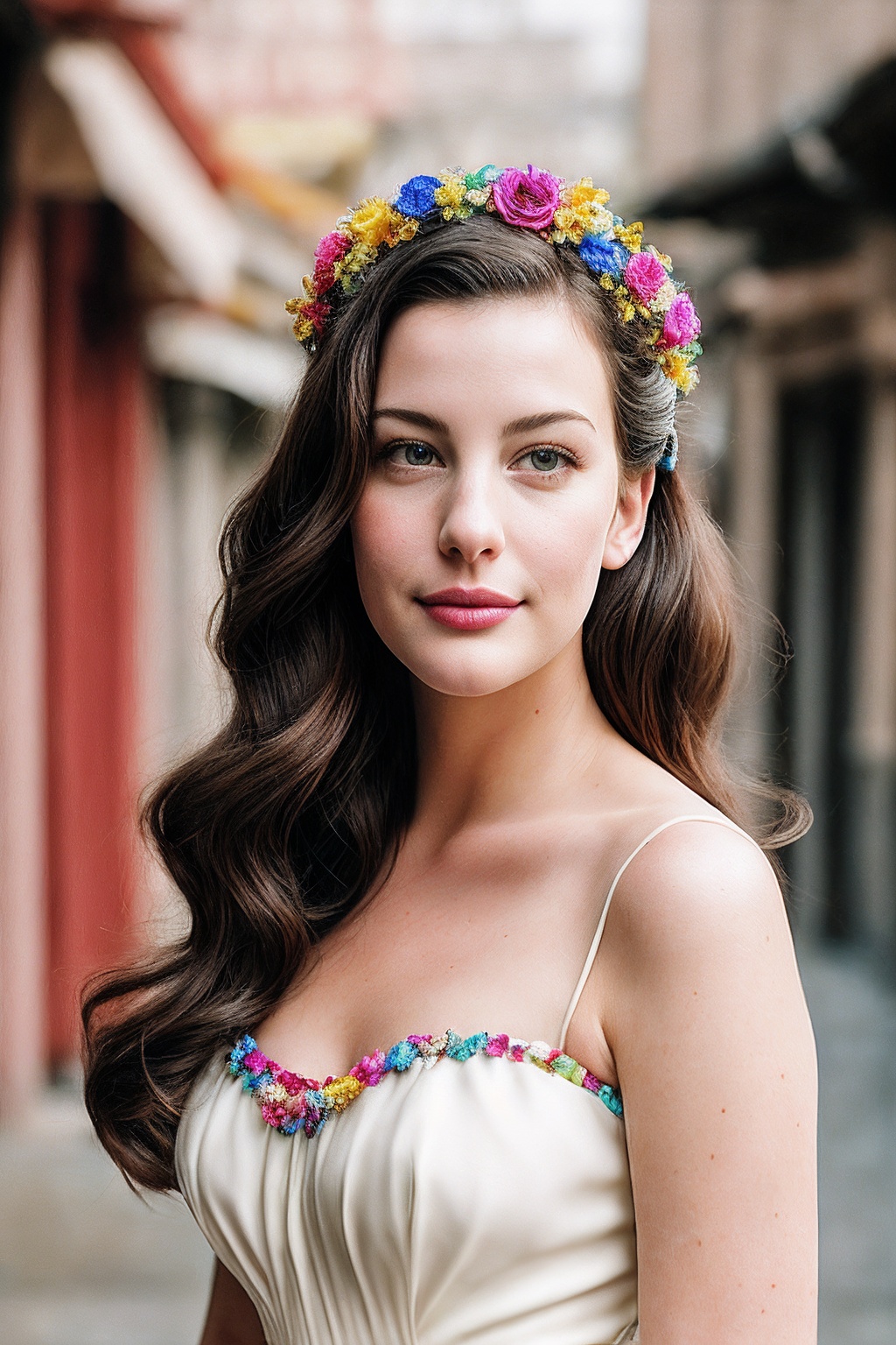 LivT_SoloTI_v1,  (In a playful,  vintage-inspired outfit like a polka-dot dress with a whimsical flair on Tensor.Art