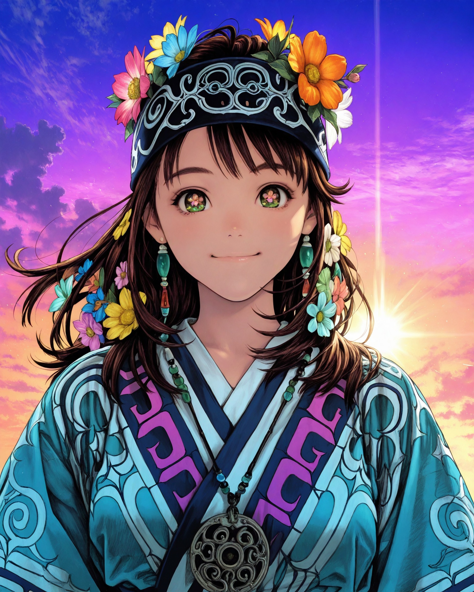 1girl,  ainufa,  symbol in pupils on Tensor.Art
