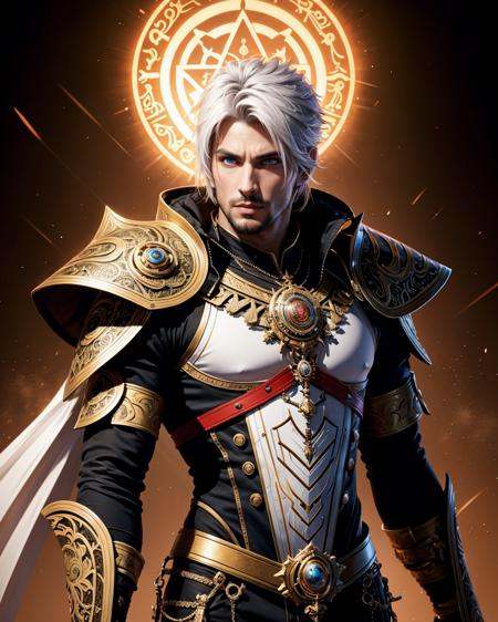 male warrior meahophontron of colorful ral-frctlgmtry ral-frctlgmtry on Tensor.Art