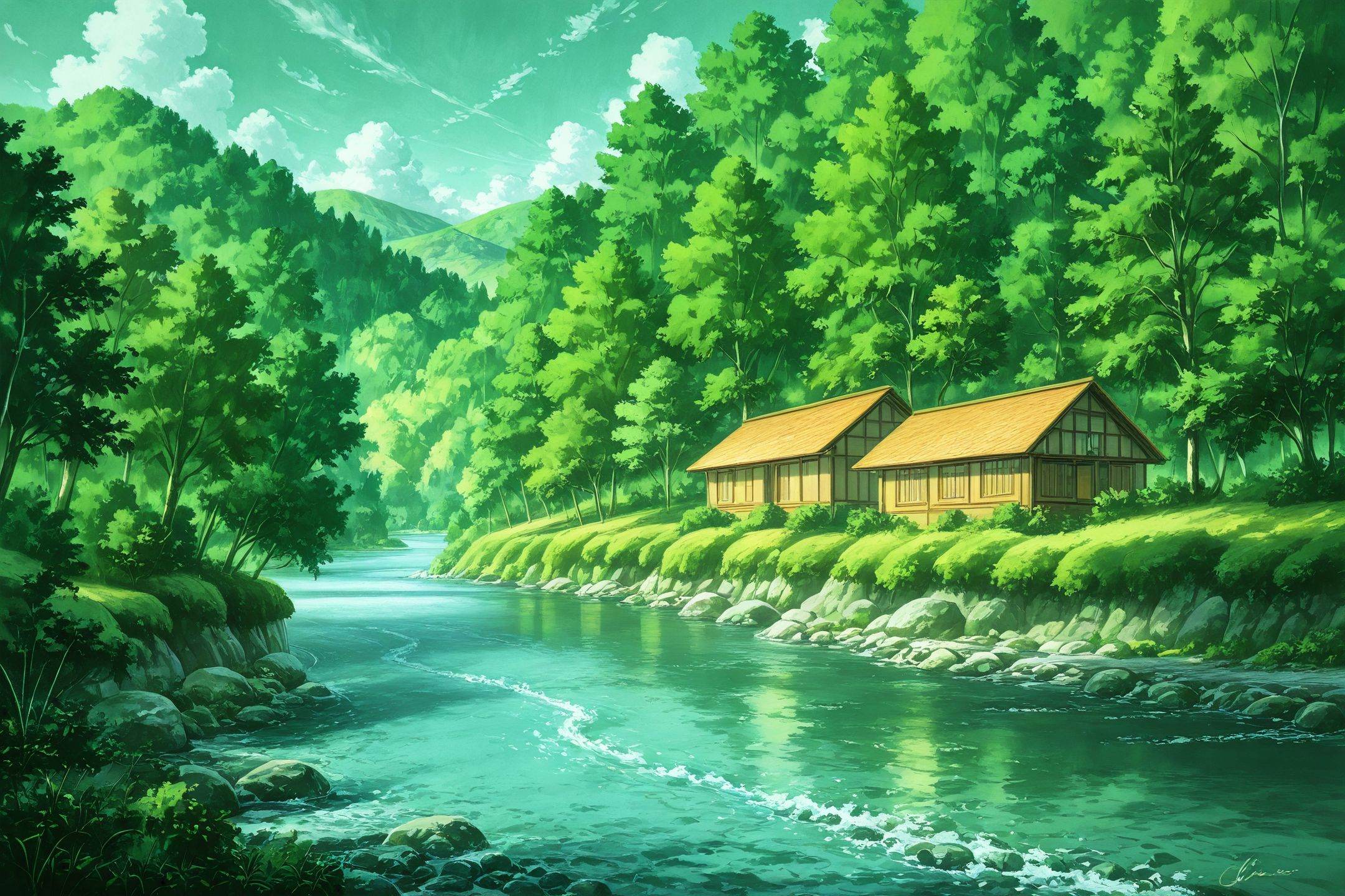 no humans,  scenery,  traditional media on Tensor.Art