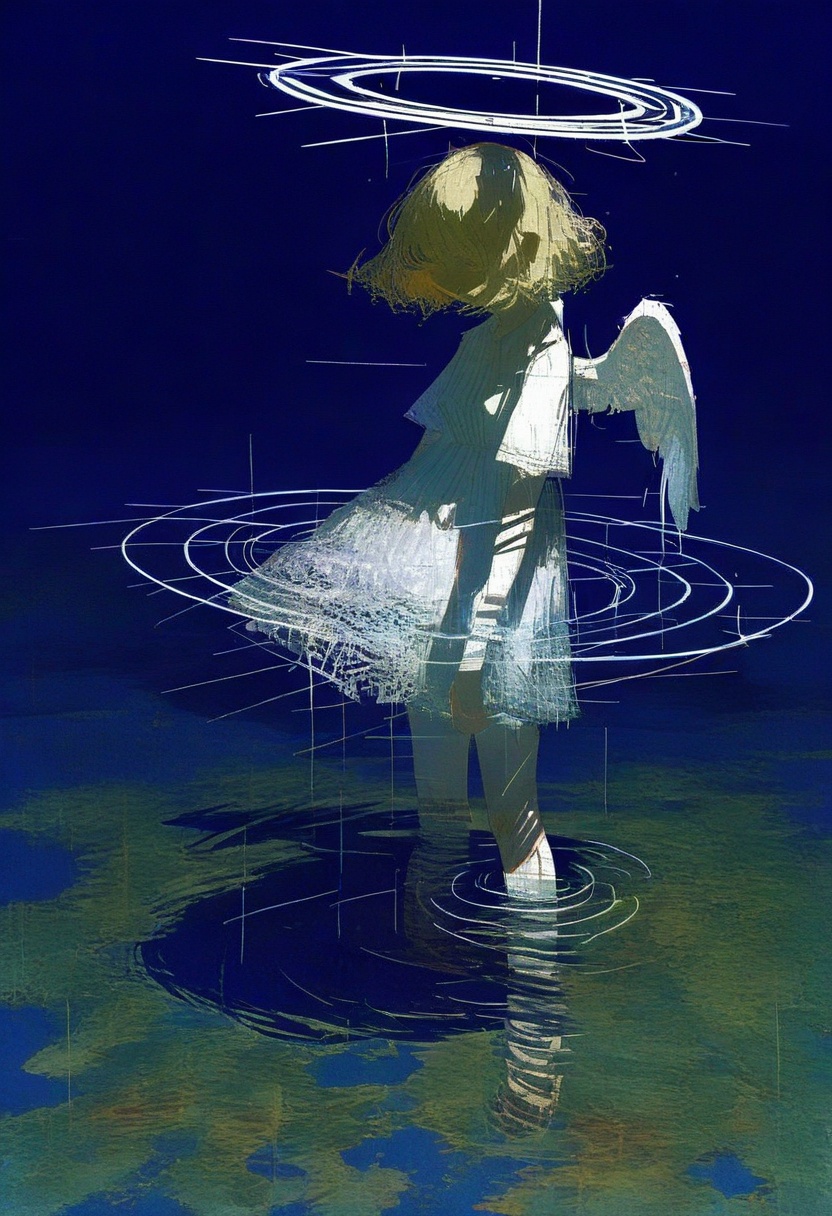 1girl,  solo,  halo on Tensor.Art