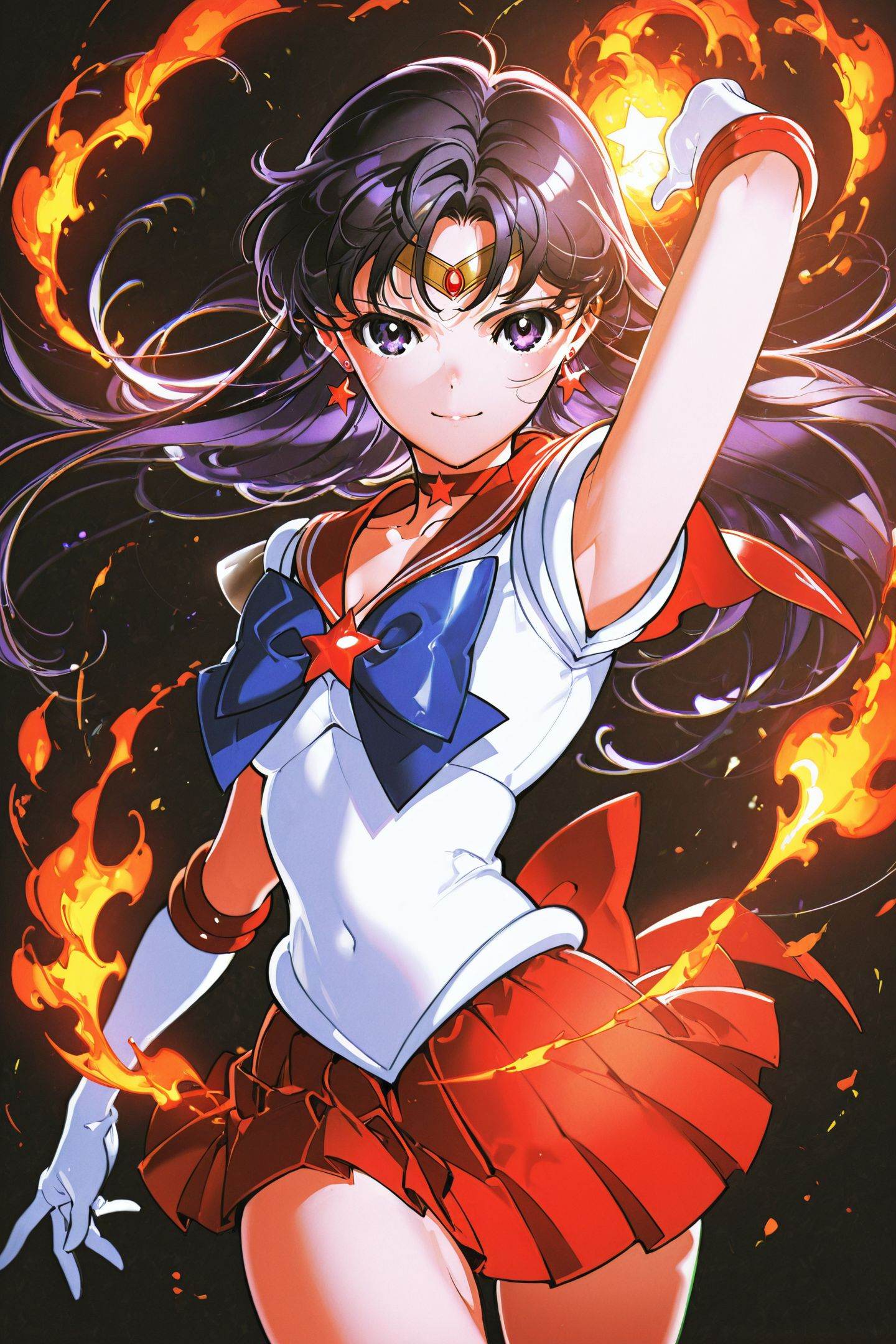 Yoneyama Mai Style,  dark background,  multicolored hair on Tensor.Art