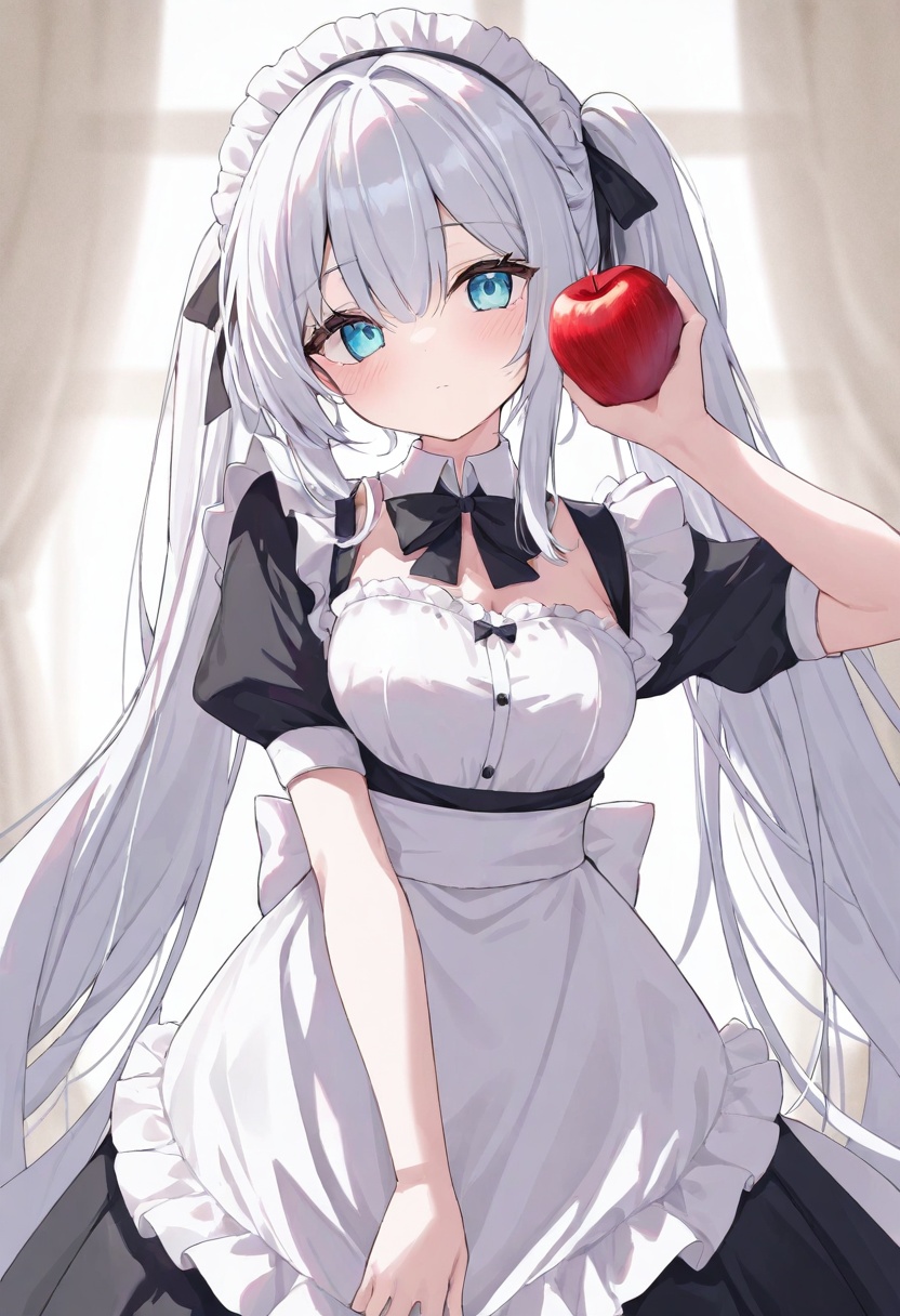 1girl,  solo,  white hair on Tensor.Art